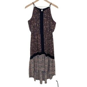 Knox Rose Women’s Boho Hippie Floral Hi-Low Hem Dress Size Medium